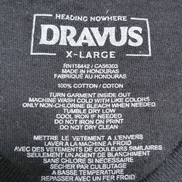 Dravus Black Unisex Tee "Practice Patience" - Size XL - Picture 5 of 5